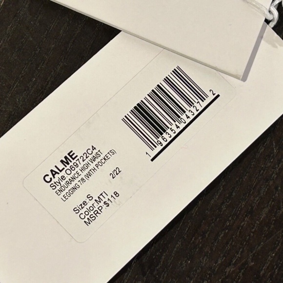 Johnny Was Calme Endurance High Waist Legging 7/8 Pockets Blue Speckled Size S - Picture 11 of 11